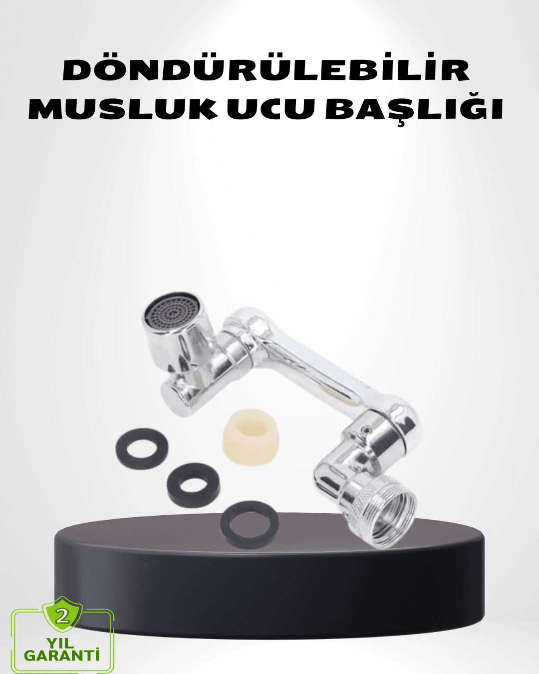 1080° Dönebilen Musluk Ucu – Su Tasarruflu, Esnek Ve 360° Çift Eksenli Başlık
