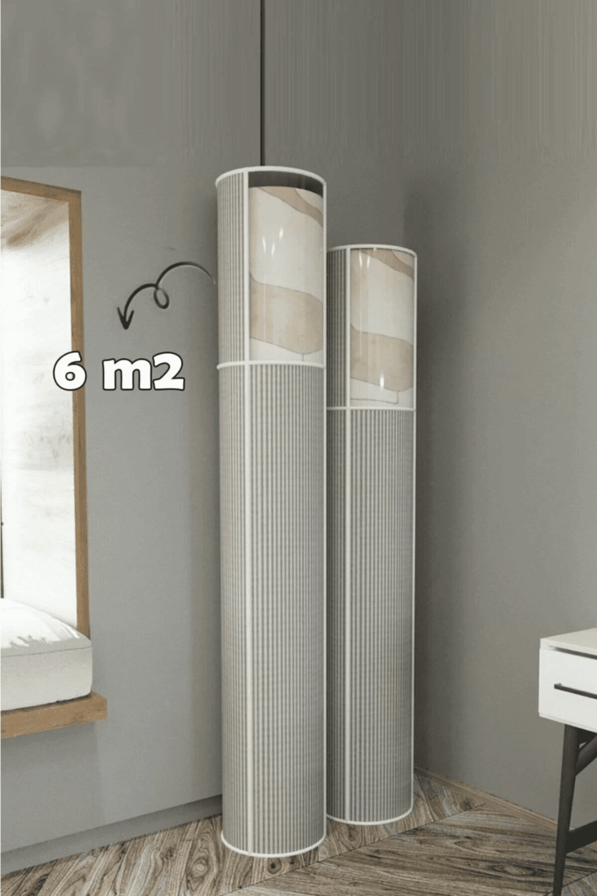 3’lü Halı Hurcu 6 M² – Hava Geçiren, Şeffaf Pvc Pencereli Ve Toz Nen Korumalı