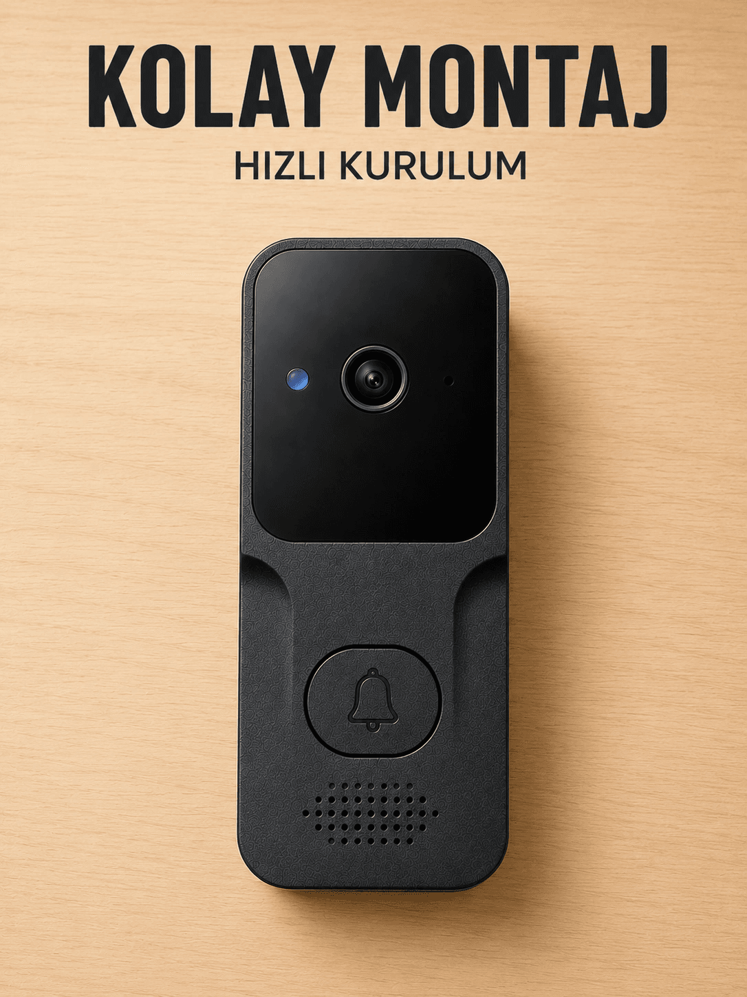 Akıllı Görüntülü Kapı Zili Hd Kamera, Hareket Bildirimi Ve Kablosuz Kurulum