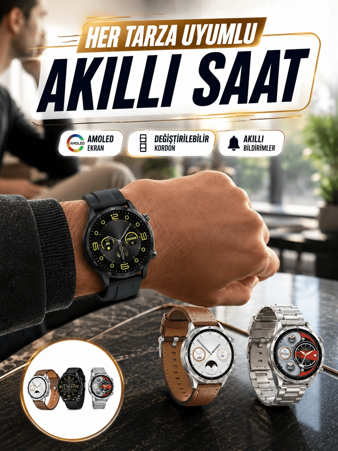 Akıllı Saat 5.0 Bluetooth Bağlantılı Sağlık Ve Uyku Takibi Sosyal Medya Girişli Yeni Nesil