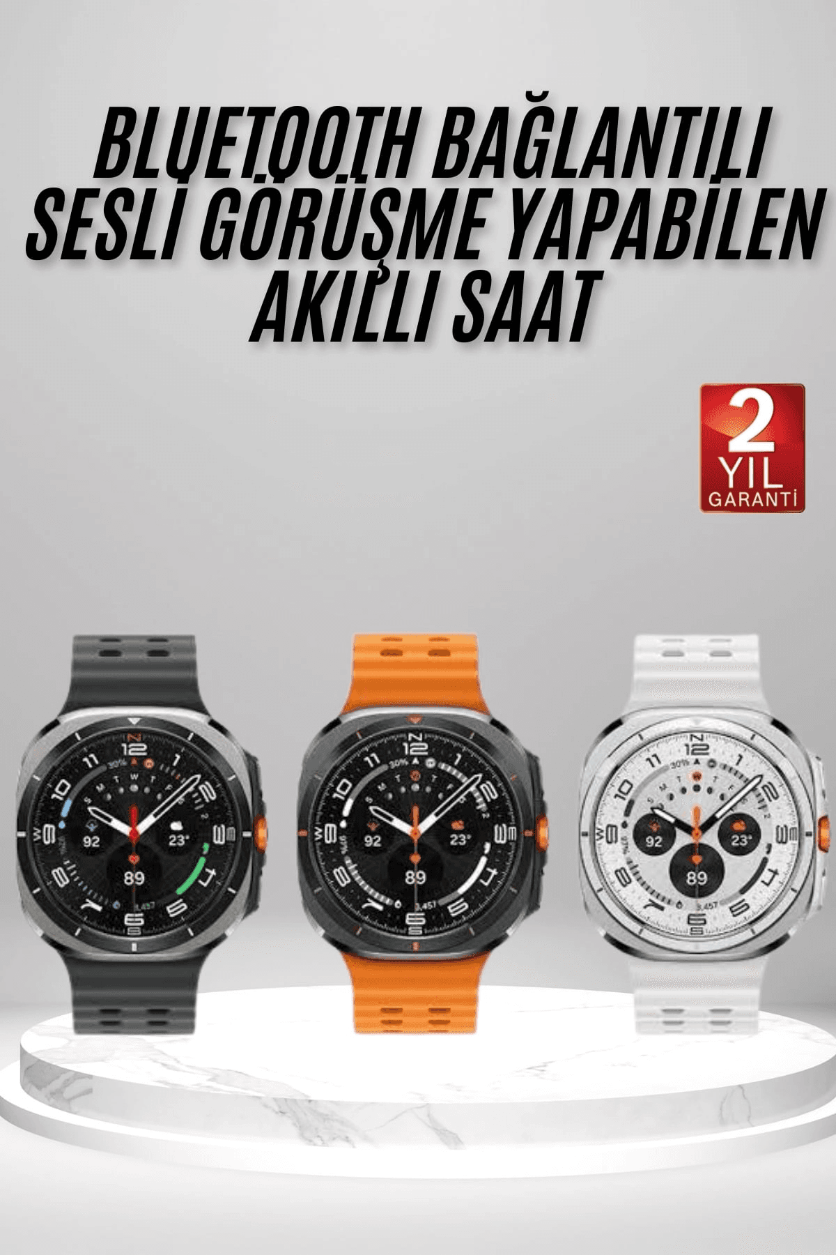 Akıllı Saat Amoled Ekran Bluetooth Bağlantılı Sağlık Takibi Gps Uyumlu