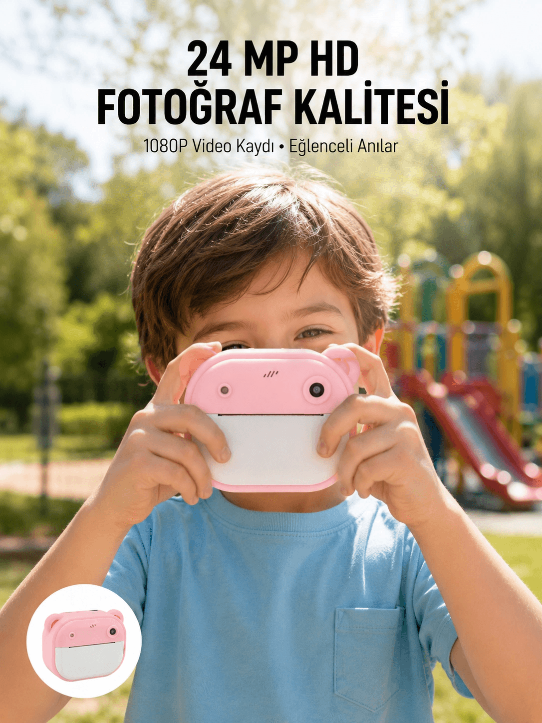 Anında Baskı Özellikli Şipşak Kamera 24mp Hd Çift Lensli Ve 32gb Hafızalı