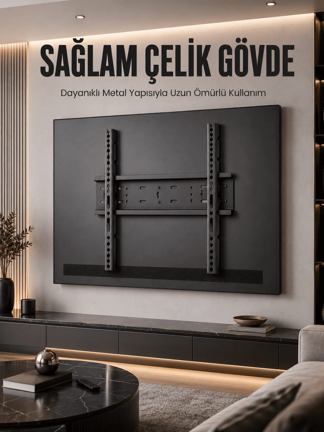Büyük Ekran Tv Duvar Askısı 50-95 İnç Dayanıklı Sabit Askı Atı Kolay Kurulum