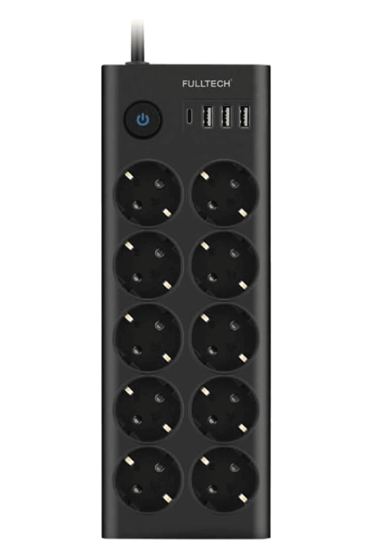 Fulltech Ftr14 Type-c Girişli Akım Korumalı 10’lu Priz, 3 Usb