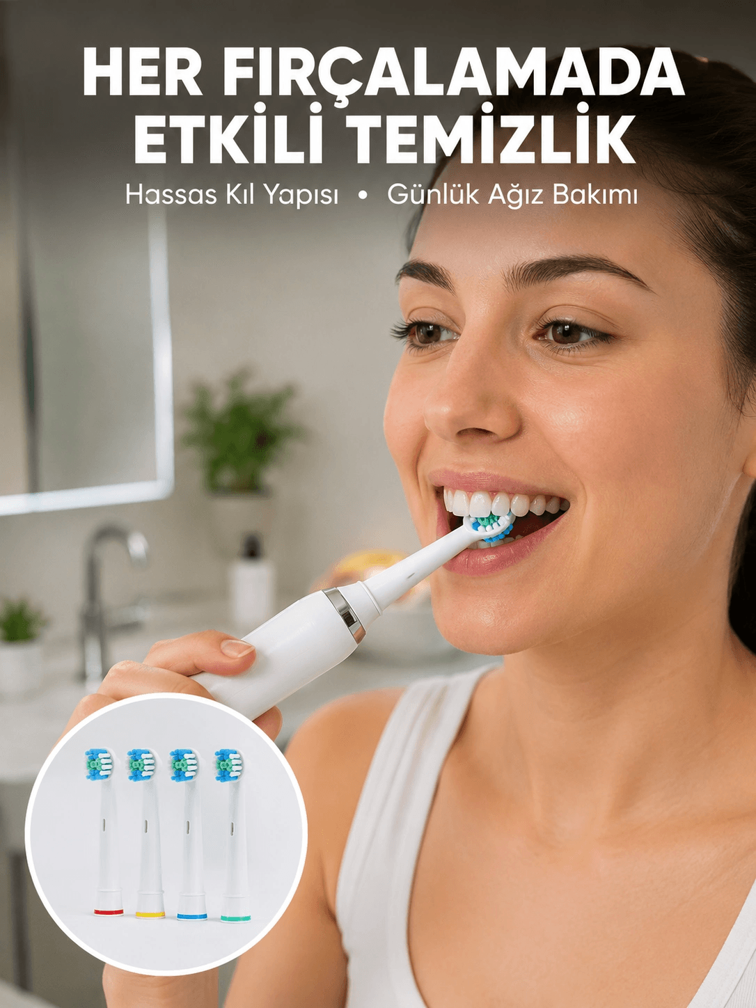 Günlük Ağız Bakımı İçin Nazik Ve Etkili Yedek Başlık Seti Yeni Nesil