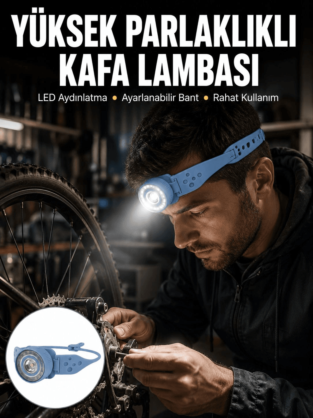 Hafif Ve Taşınabilir Kamp Kafa Lambası Ayarlanabilir Işık Yeni Nesil