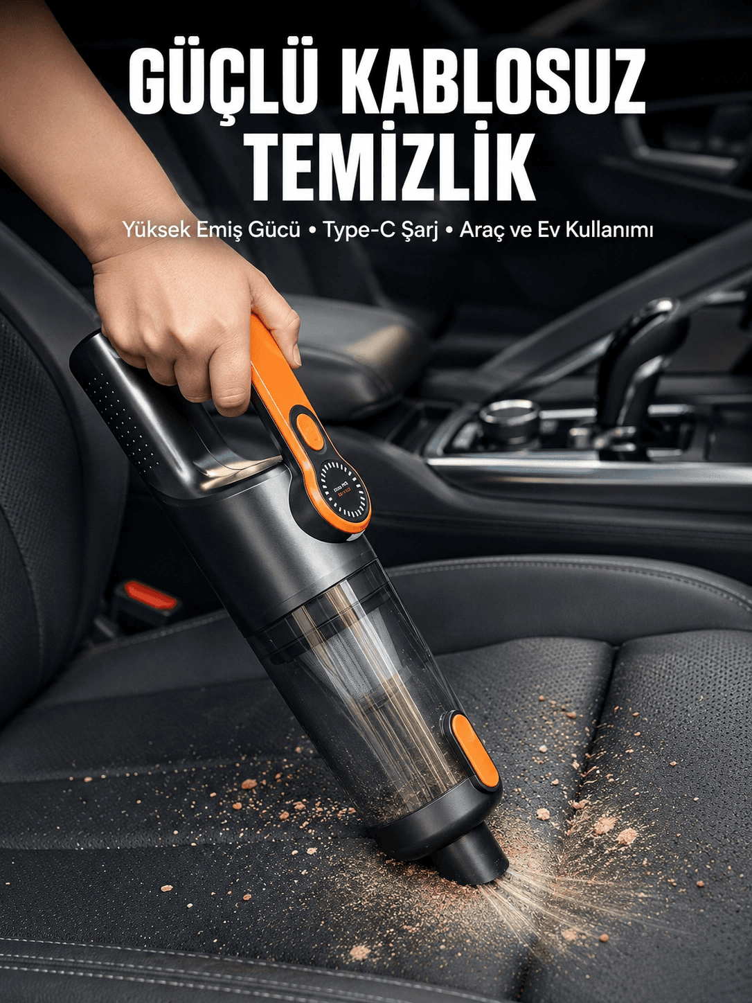 Kompakt Kablosuz Süpürge Güçlü Çekiş Ve Düşük Ses Seviyesi