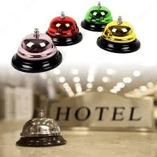 Metal Renkli Masa Otel Resepsiyon Zili