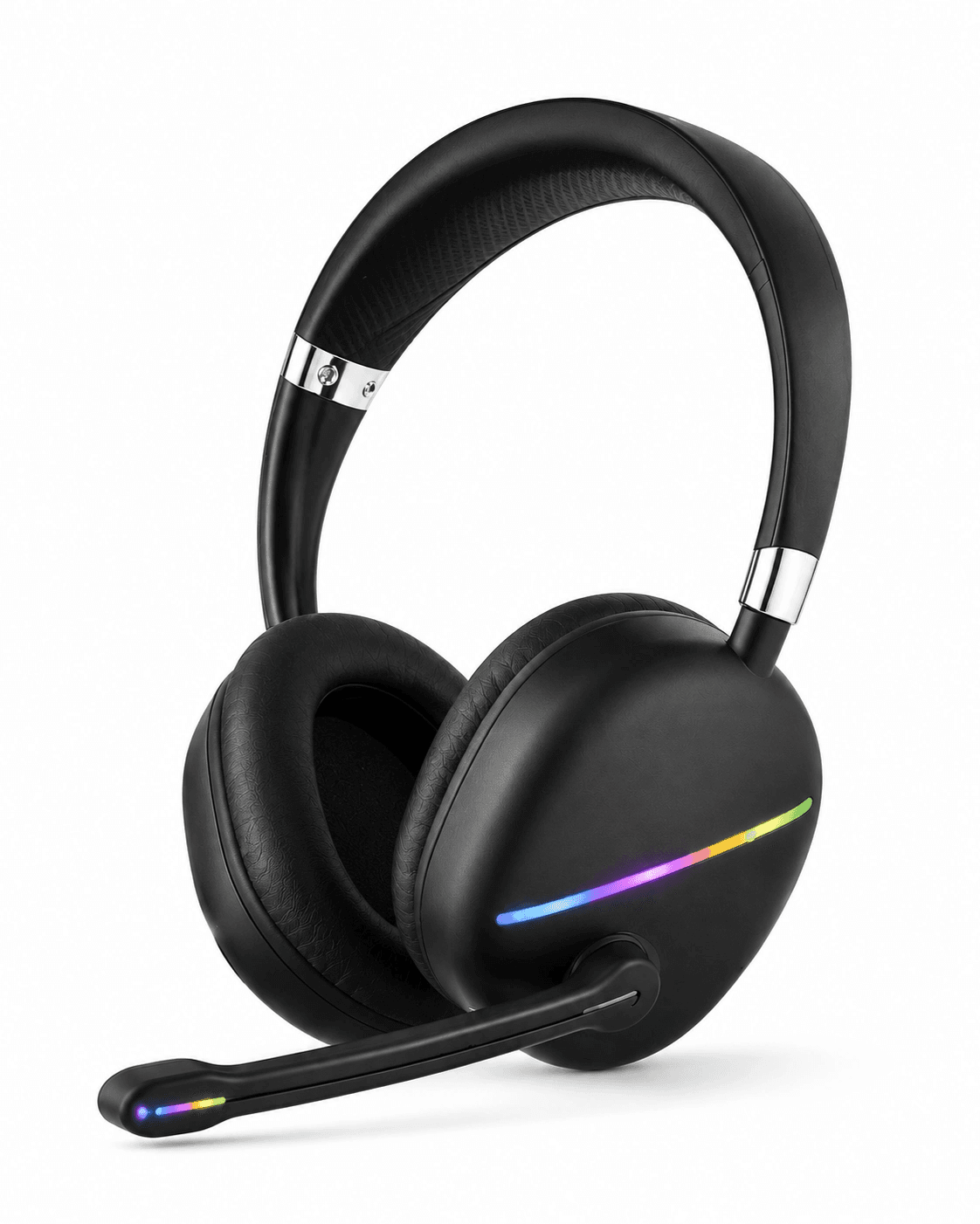 Mikrofonlu Bluetooth Kulak Üstü Kulaklık Rgb Aydınlatmalı Type-c Şarjlı