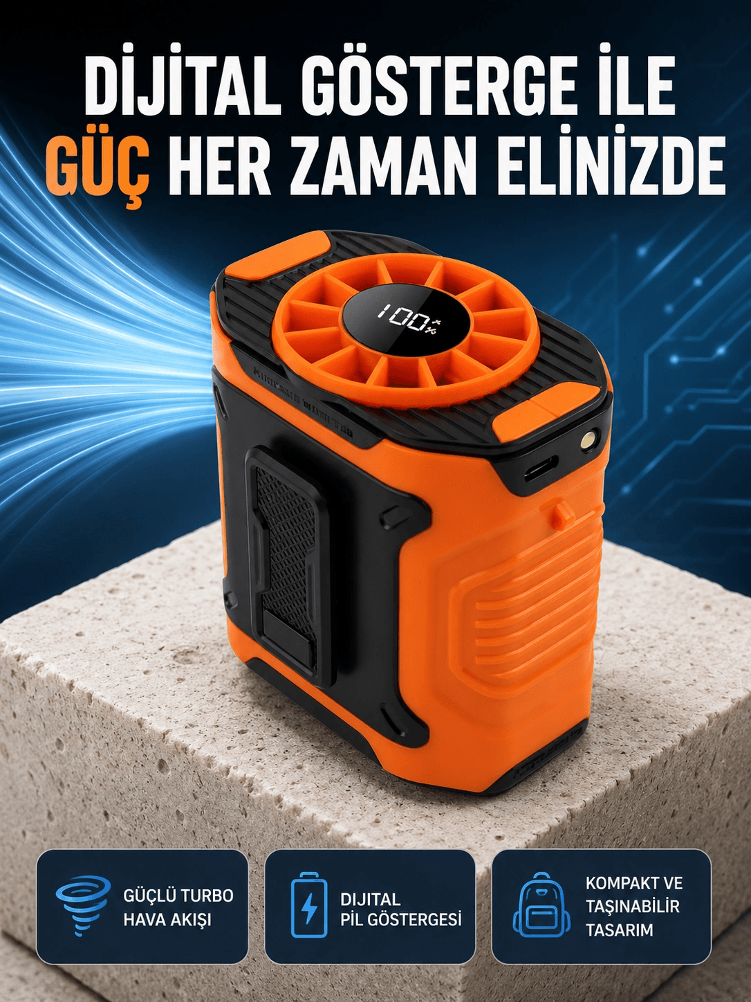 Taşınabilir Çok Fonksiyonlu Soğutma Fanı