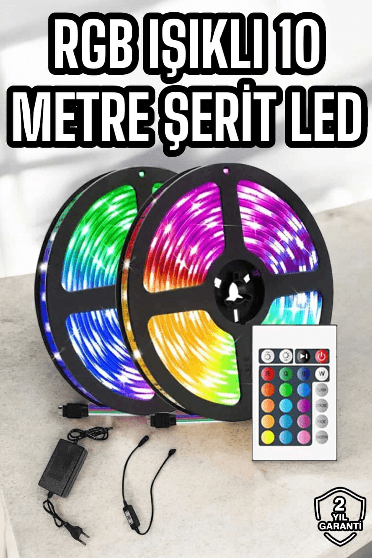 Yeni Nesil Rgb Işıklı 10metre Şerit Led Kumandalı Kullanım