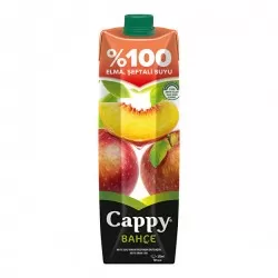 Cappy Bahçe %100 Elma Şeftali Suyu 1 l